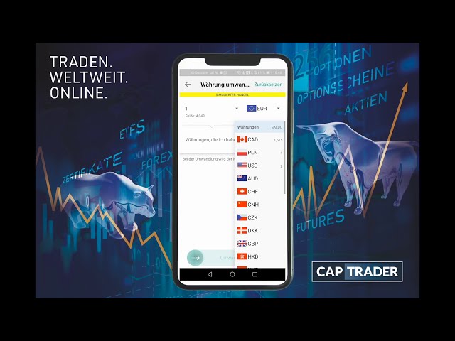 Währungen tauschen in der CapTrader Trading App - mobiles Trading