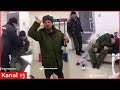 Give us alcohol  drunken russian soldiers attack store destroy windows