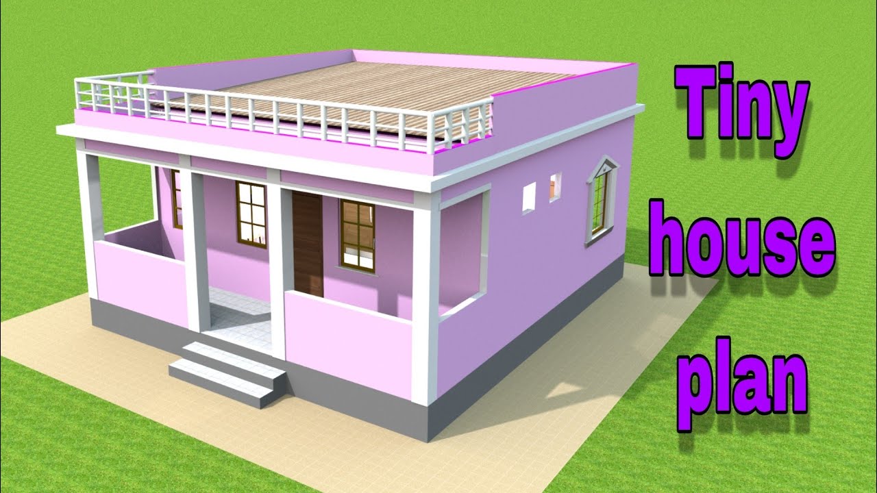 छत की तरह दिखने वाला टिन सेट घर का नक्शा | 25×28 Tin shade house plan | tiny house plan and design