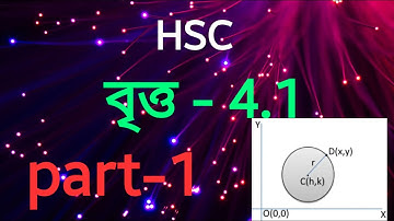 Hsc math 1st paper chapter 4 part-1 - circle - class 11-12 - উচ্চতর গনিত -বৃত্ত-৪.১