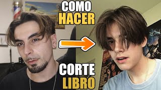 Como PEINAR CORTE LIBRITO ABIERTO y VERTE GUAPO | CORTE hombre AESTHETIC 2021