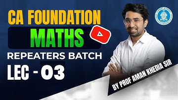 Lec 03 Maths Time Value of Money | CA Foundation Repeater