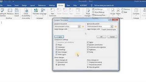 Document Comparison-Microsoft WORD