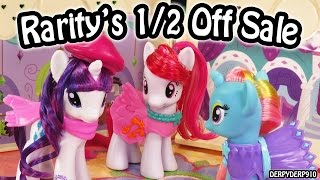 My Little Pony Rarity’s Canterlot Boutique ½ Off Sale (Explore Equestria Dress Shop) MLP Toy Parody