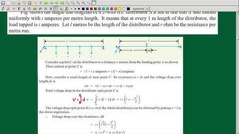 Singly fed distributor: Uniform loading with numerical examples | EE301 PGTP KTU | MALAYALAM
