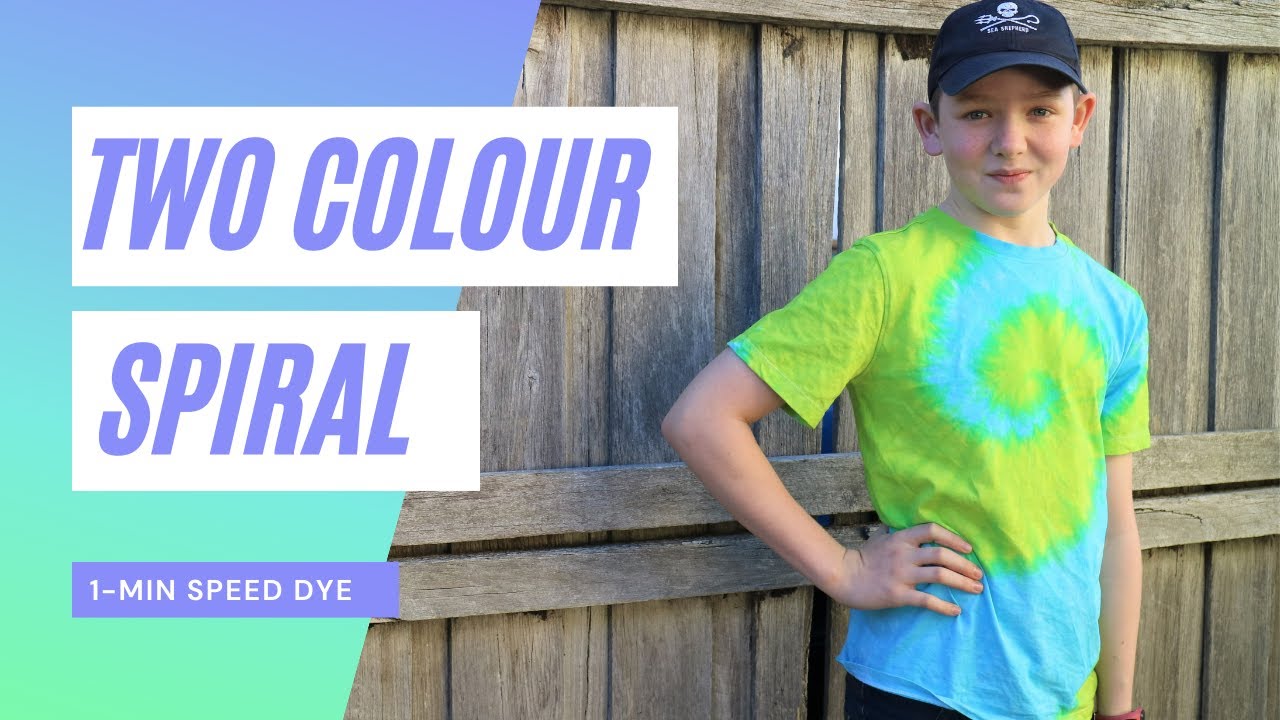 EASIEST Tie-Dye Spiral pattern 