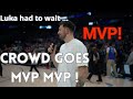 Luka doncic couldnt speak crowd goes with mvp chants before dallas mavericks vs detroit pistons