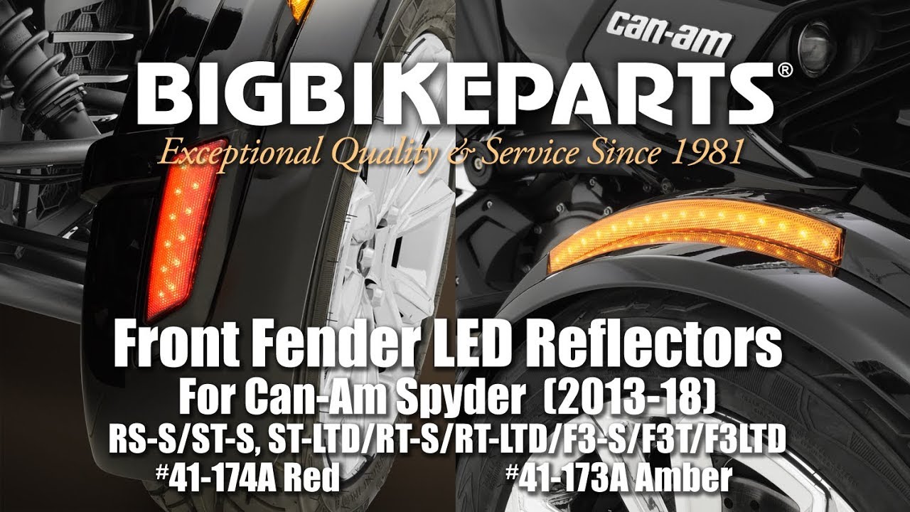 Show Chrome Accessories 41-173A Can-Am Amber Front Fender LED Light 