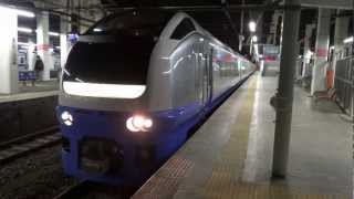 水戸駅 E653系 フレッシュひたち 青＋緑　発車（発車メロディーあり）