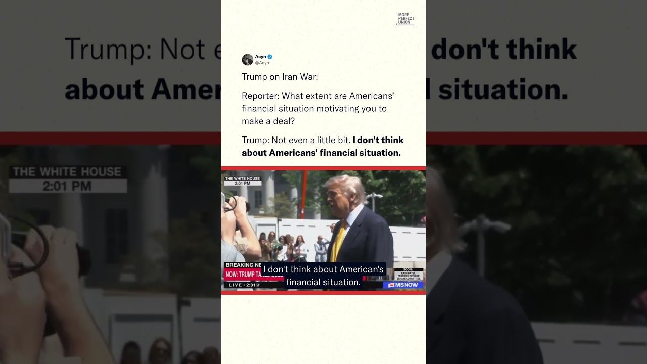 Trump Says He Doesn’t Think About Americans Financial Situations