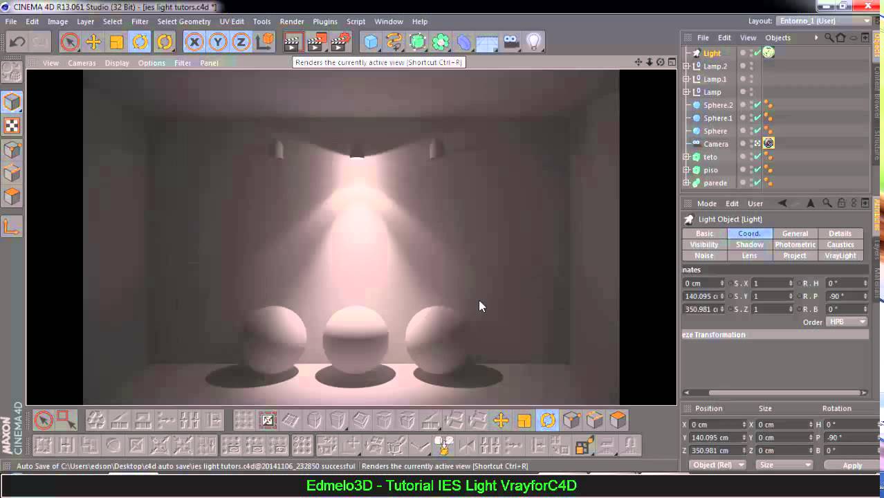 IES LIGHT VRAY FOR C4D TUTORIAL - YouTube