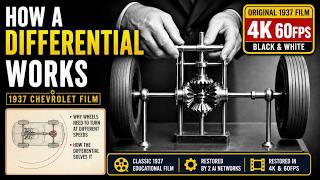 Around The Corner — How Differential Steering Works | 1937 Chevrolet Film | B&W 4K 60FPS