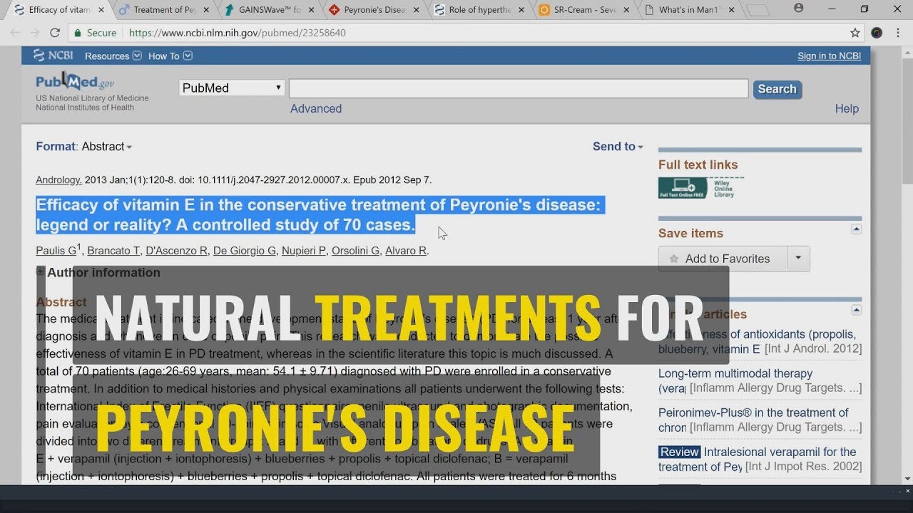 home remedies for peyronie's disease cures