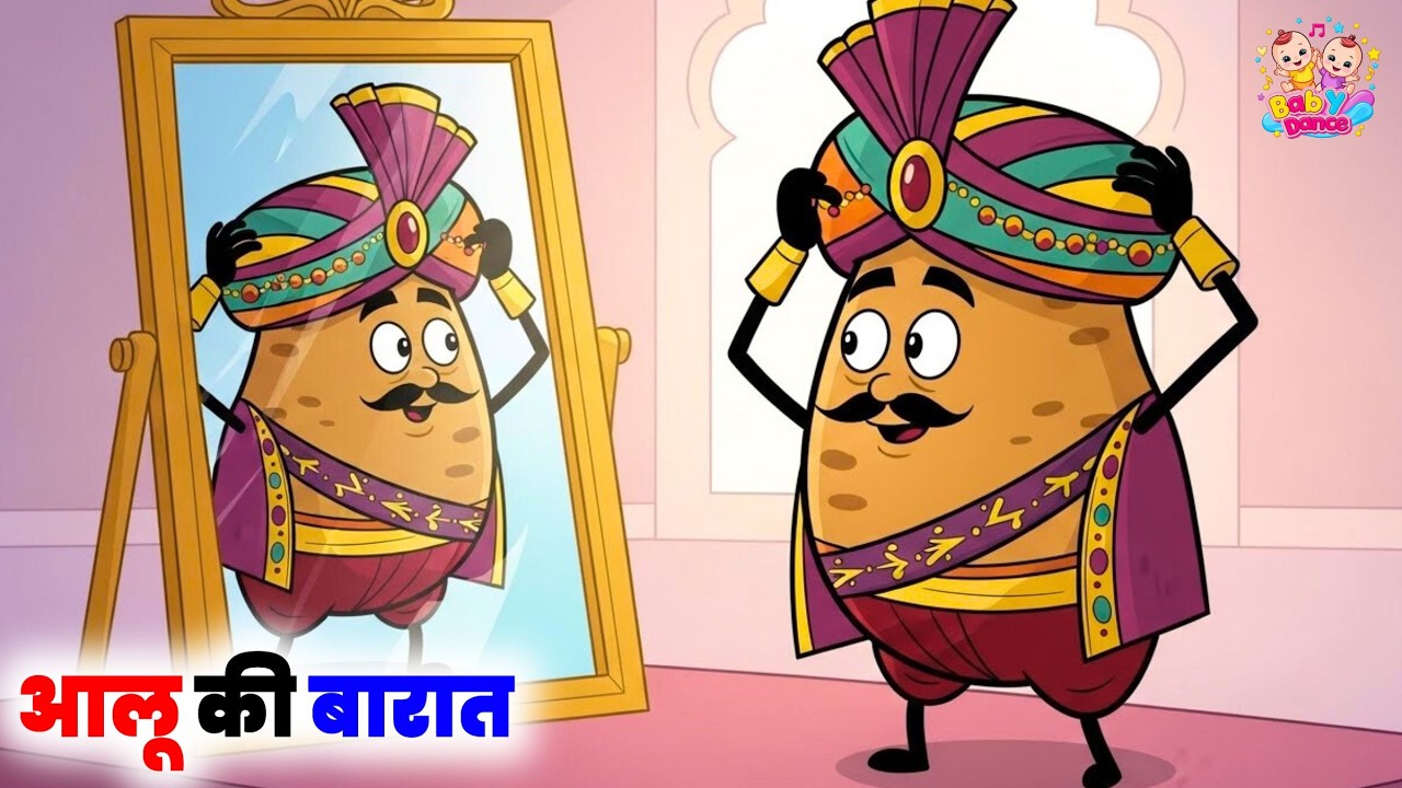 Aaloo Ki Baraat kids song | Hindi Cartoon Video | आलू की बारात | | Funny Rhyme | 