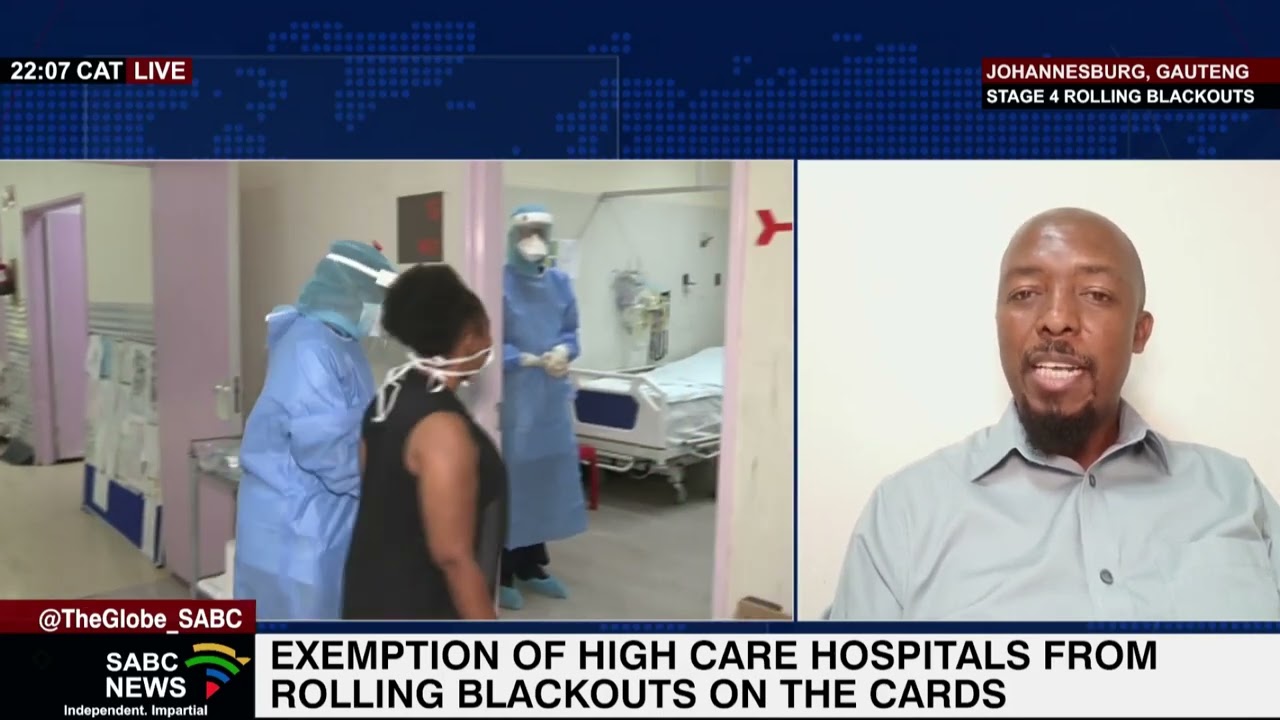 Exemption of High Care Hospitals from rolling blackouts on the cards
