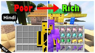 I Spent 24 Hours Getting As Rich As Possible in Hardcore Minecraft [Hindi]