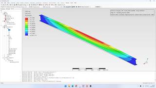 PrePoMax (CalculiX FEA) - Tutorial 59 - Lateral-torsional buckling of an I-beam