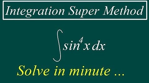 Integration Super Method for sin 4 power x | sin^4 x Integration | kamaldheeriya