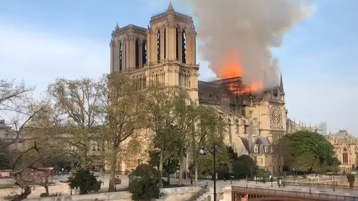 NOTRE DAME CATHEDRAL FIRE: Flames engulf iconic structure in Paris, France