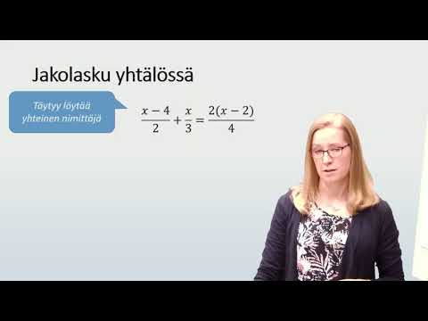 Video: Ero Algebrallisten Lausekkeiden Ja Yhtälöiden Välillä