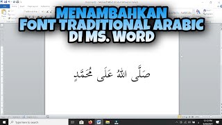How to Add Traditional Arabic Fonts in Microsoft Word screenshot 4