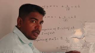 Vector class 4 topic is how to find angle between two vector and projection 