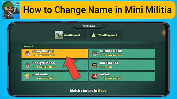 How to Change Name in Mini Militia Game Tutorial