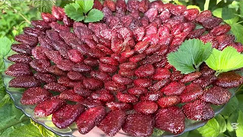 Ելակի չիր,համեղ և շատ գեղեցիկ🍓🍓Цукаты из клубники - невероятно вкусные, яркие и очень ароматные!