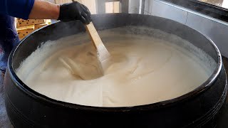 tofu made in the traditional way, bean curd - korean street food