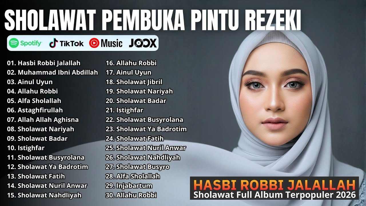 SHOLAWAT PENYEJUK HATI FULL ALBUM | Hasbi Robbi Jalallah, Ainul Uyun, Alfa Sholallah | Viral 2026