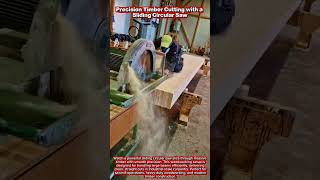 Precision Timber Cutting with a Sliding Circular Saw #woodworking #wood #craftsmanship #carpentry