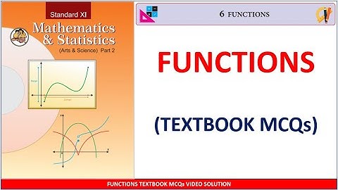 FUNCTION TEXTBOOK MCQs l 11TH STD l MHT-CET l IMPULSE BATCH l SAINI SIR