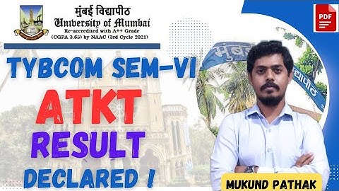 ATKT BCOM SEM 6 Result Declared l Mumbai University l Mukund Sir