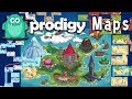 Prodigy Math Game Maps (unofficial, as of 12/2018)