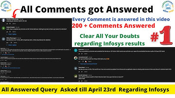 All Comments Got Their Perfect Reply | Must Watch Video | Infosys, TCS, CTS, Accenture, Capgemini