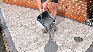 There was no room for error grouting this patio!