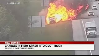 Driver charged with OVI for fiery Summit County crash that injured ODOT worker