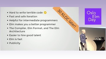 Nils Eriksson - Move Fast and Don’t Break Things. Running a Startup on Elm | OsloElmDay 2017