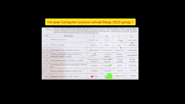 Fsd board group 1||1st year computer science solved Mcqs 2023