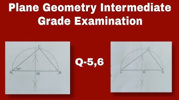 Intermediate Exam Geometry 2025 Question No-5,6, Intermediate plane geometry Grade Examination