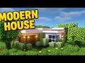 Easy Modern House in Minecraft – Aesthetic &amp; Survival Friendly Build!   #gaming #Glitch_storm
