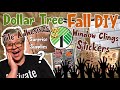 🍂 Dollar Tree FALL DIY🍂Tile Adhesives-Window Clings-Stickers🍂 WOW!🍂 Farmhouse Rustic Traditional