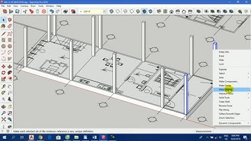 THỰC HÀNH VẼ SKETCHUP NHÀ PHỐ - BÀI 12-2: TẠO LAYER, VẼ NỀN VÀ CỘT TẦNG 1