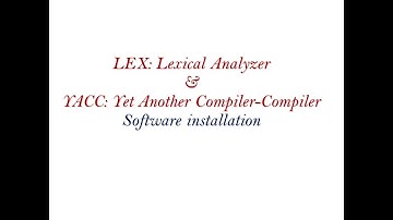 Install LEX & YACC in Windows 10