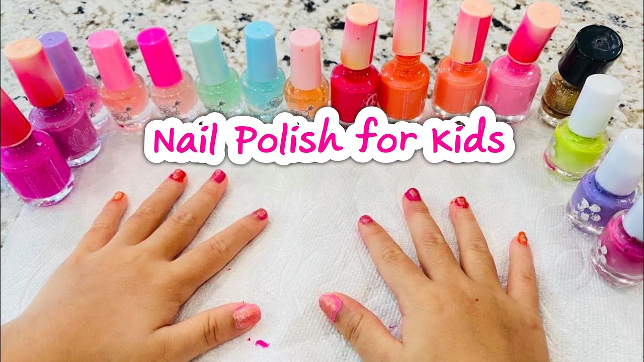 Qiana pretend play nail polish for kids น้องอาน่าเล่นทาสีเล็บเด็ก YouTube