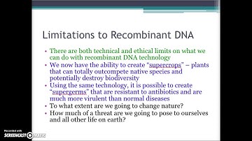 Recombinant DNA Technology - part 2