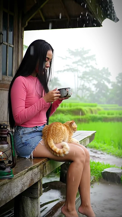 sua sana hujan sambil minum kopi #videoshort