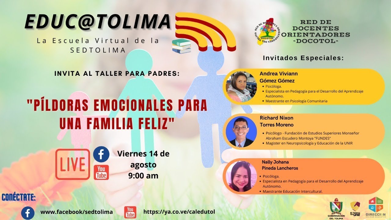 TALLER PARA PADRES: "PÍLDORAS EMOCIONALES PARA UNA FAMILIA FELIZ" - YouTube