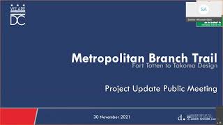 Metropolitan Branch Trail: Fort Totten to Takoma Virtual Public Meeting