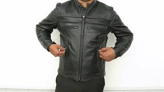Daniel Smart Blizzard Men's Leather Jacket - Shop Now #danielsmart #motorcyclegear #biker screenshot 3